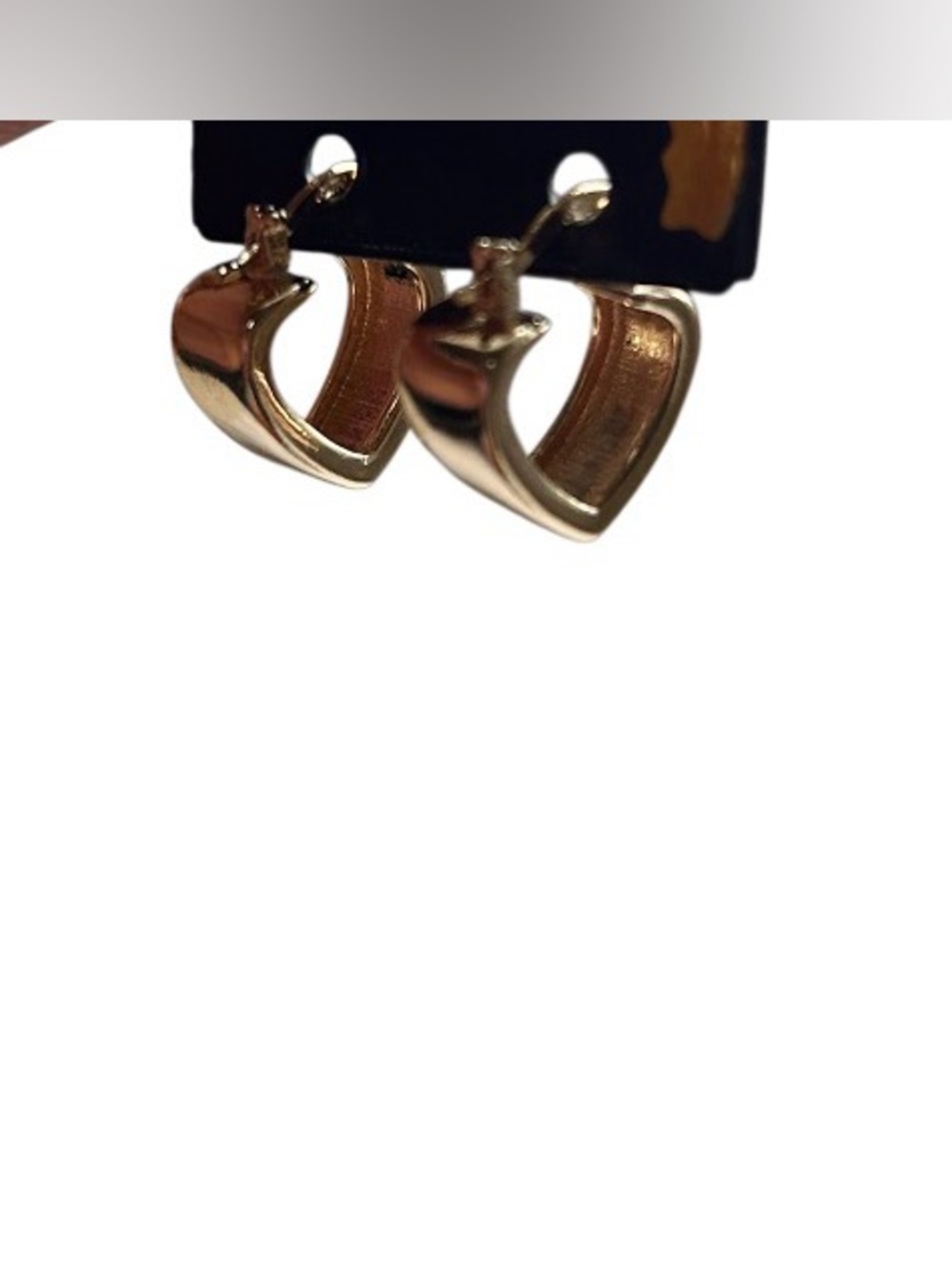 Gold-Tone Heart Hoop Earrings - Women Jewelry
